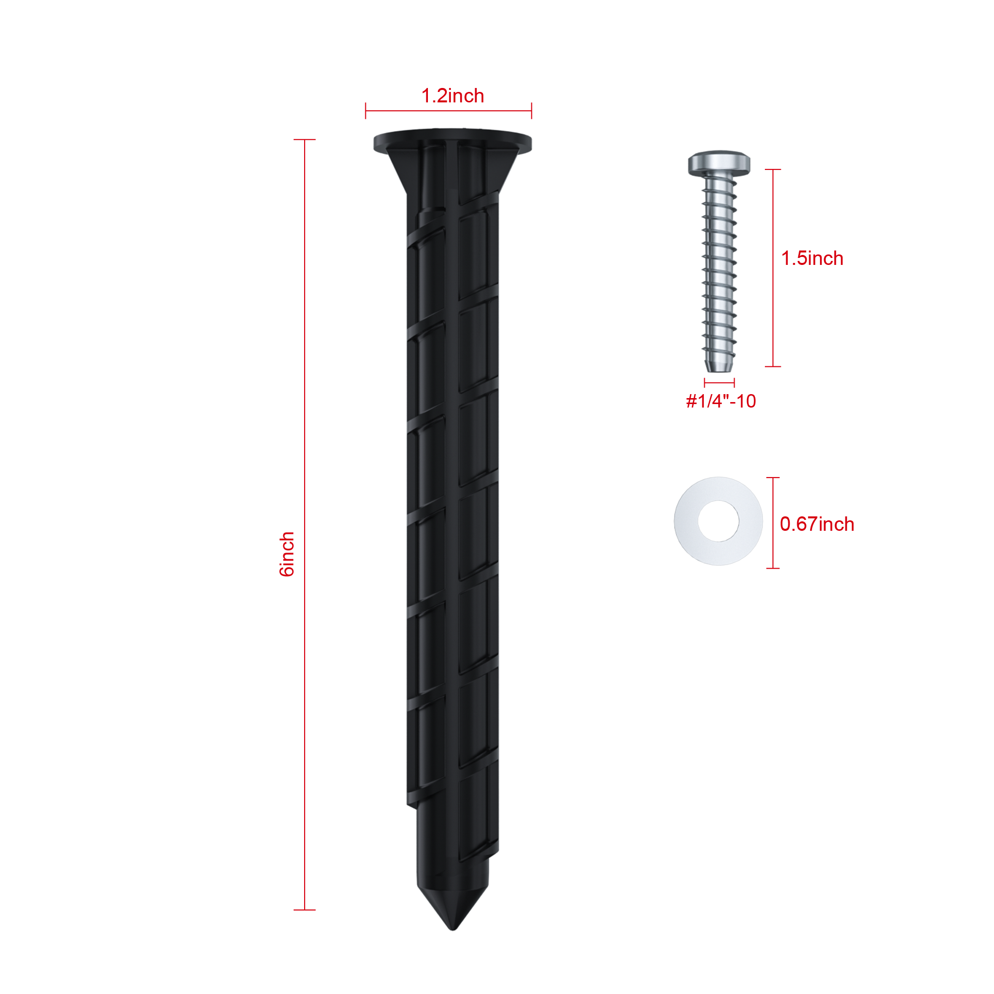BoltHold am625 Asphalt Anchor, 6-PACK