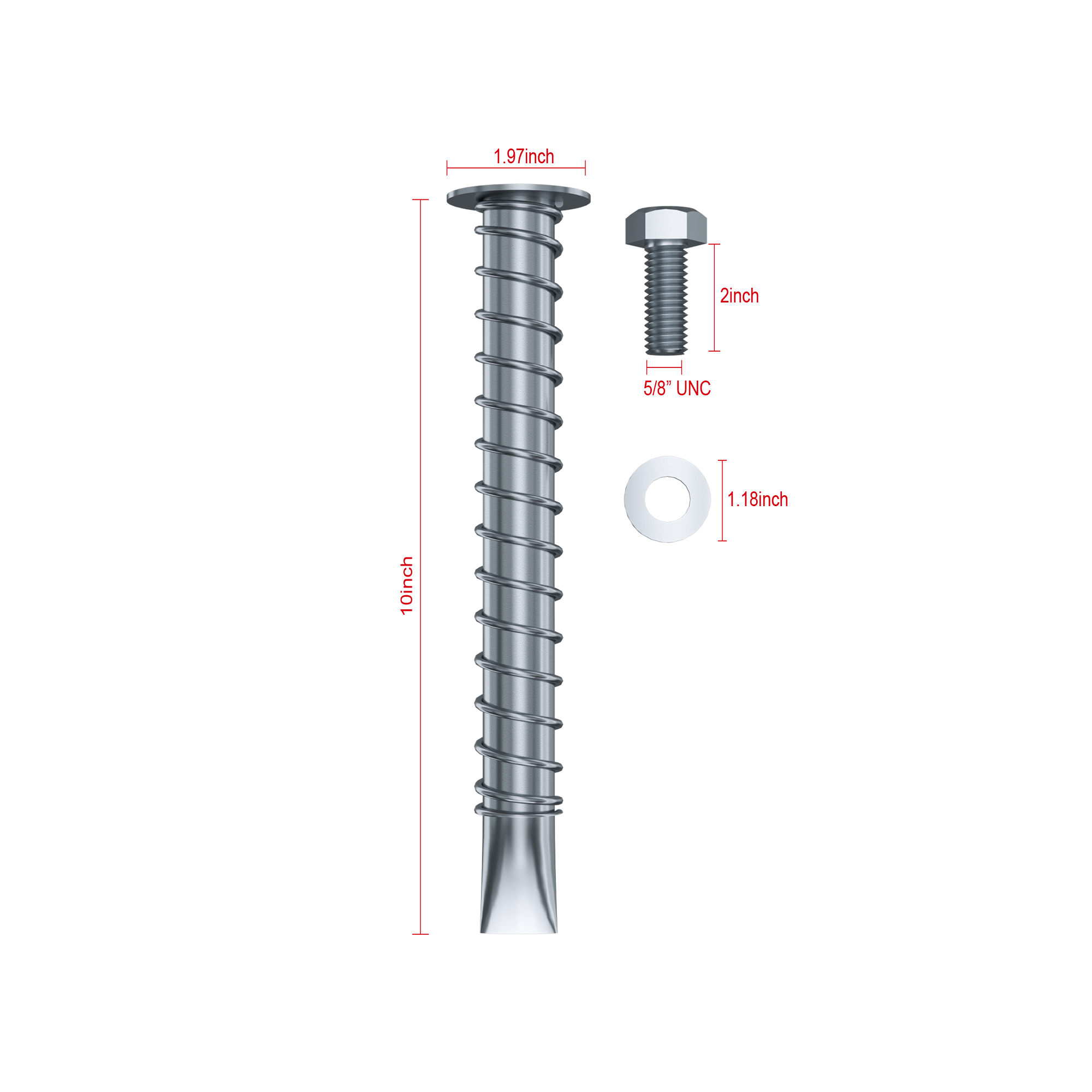 BoltHold SP58-58 Asphalt Anchor, 6-PACK