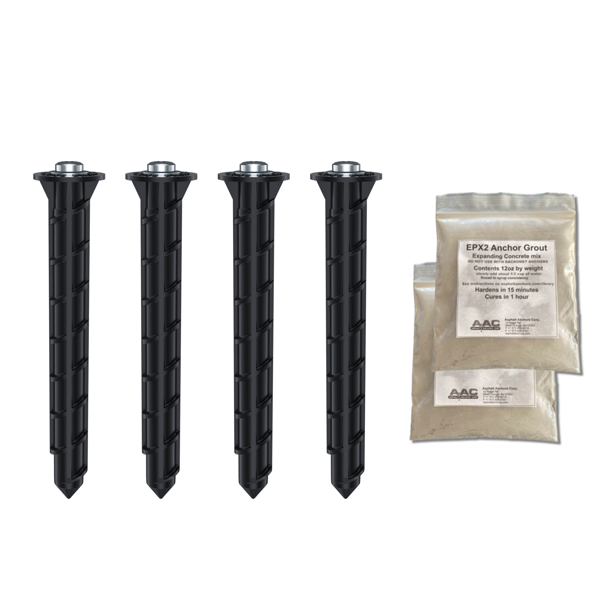 BoltHold amAK-4 Asphalt Anchor Kit, 4 am625 & EPX2