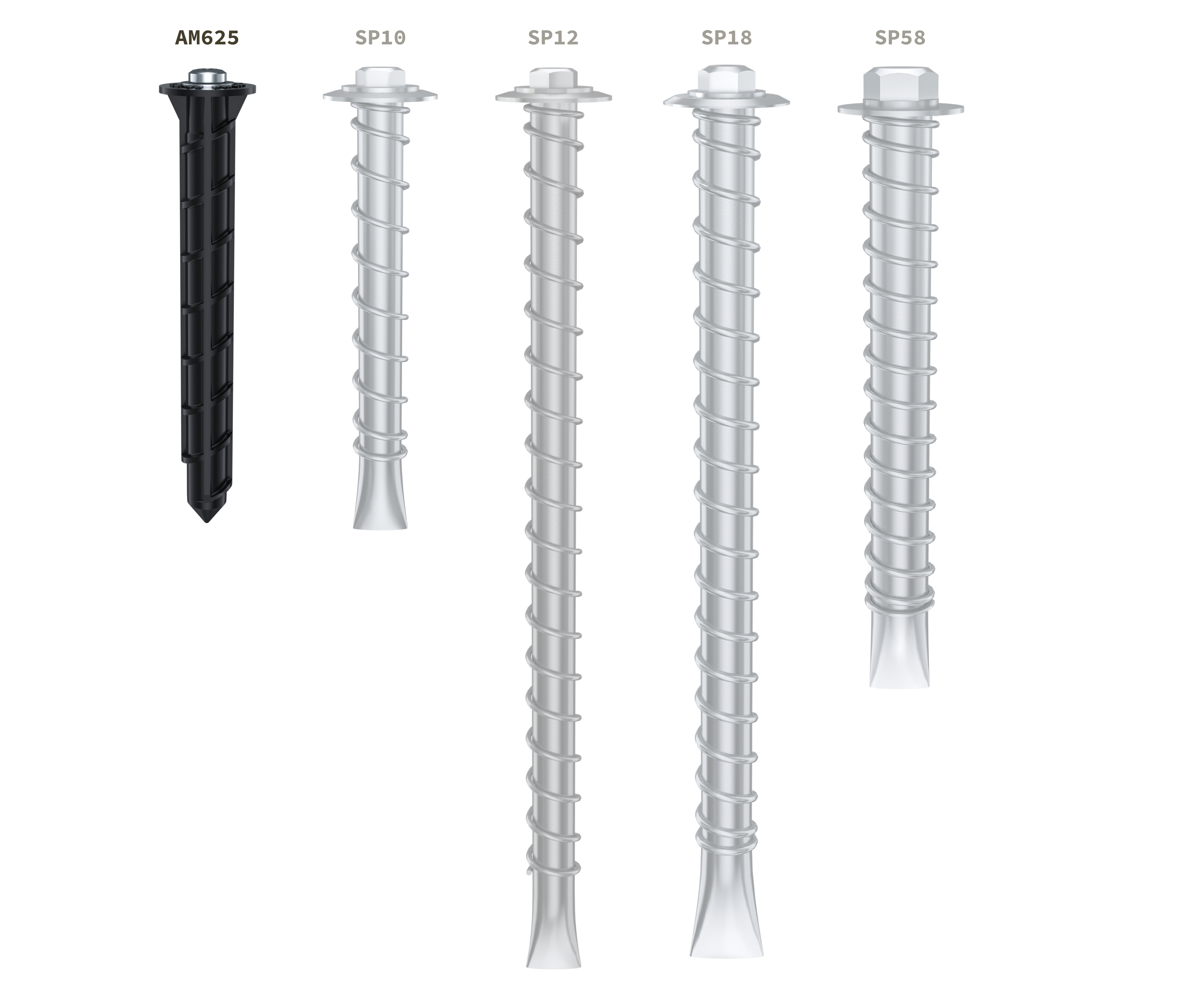 BoltHold am625 Asphalt Anchor, 6-PACK