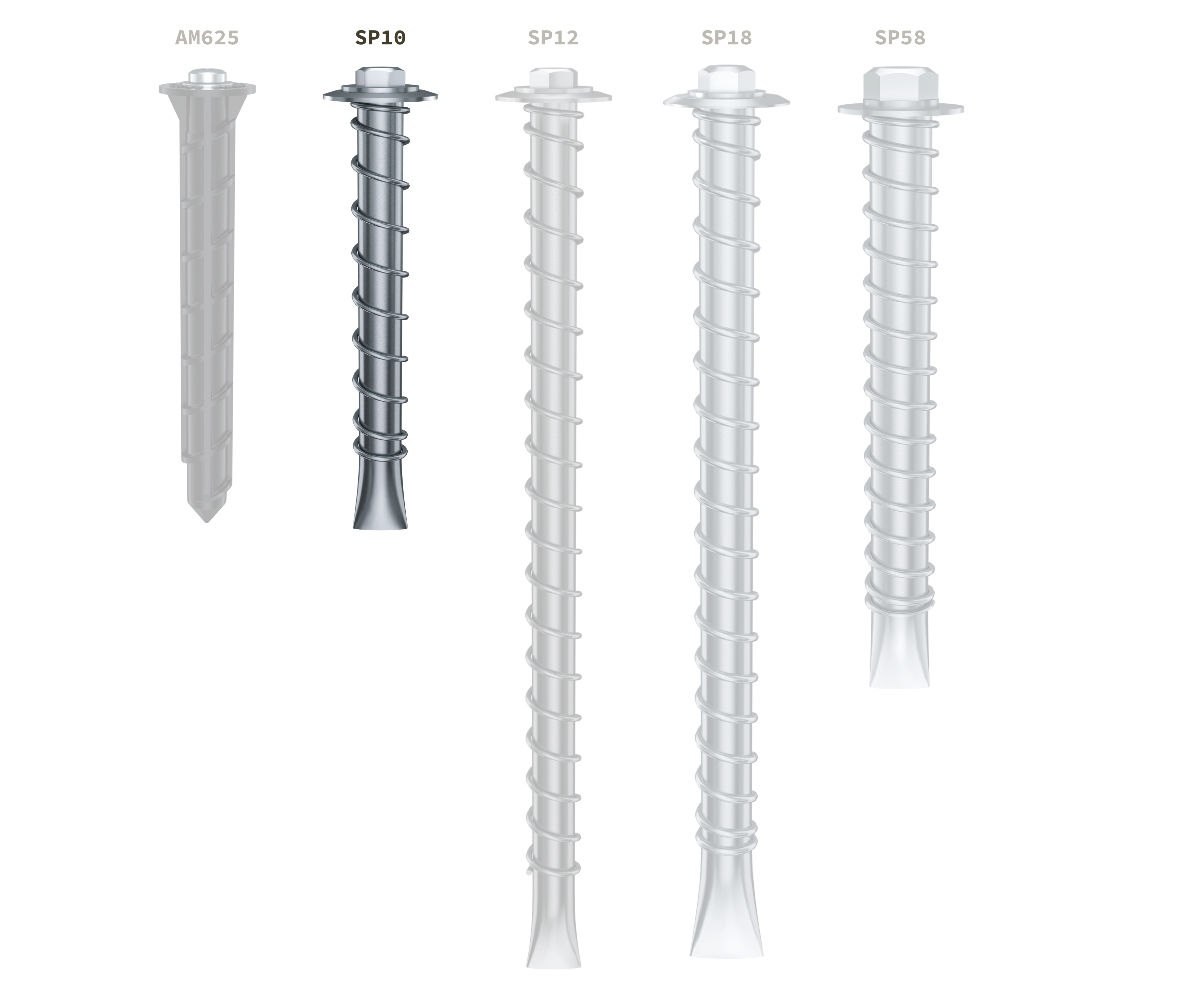 BoltHold SP10-38 Asphalt Anchor, 6-PACK