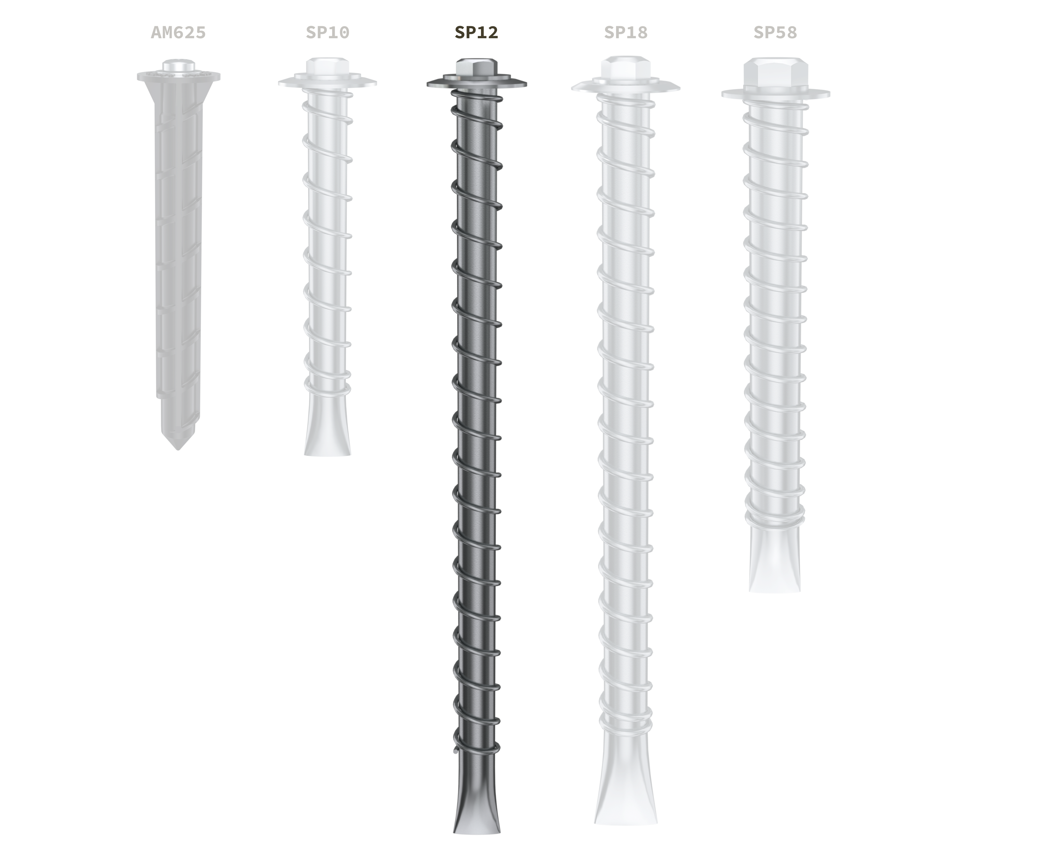 BoltHold SP12-38 Asphalt Anchor, 6-PACK