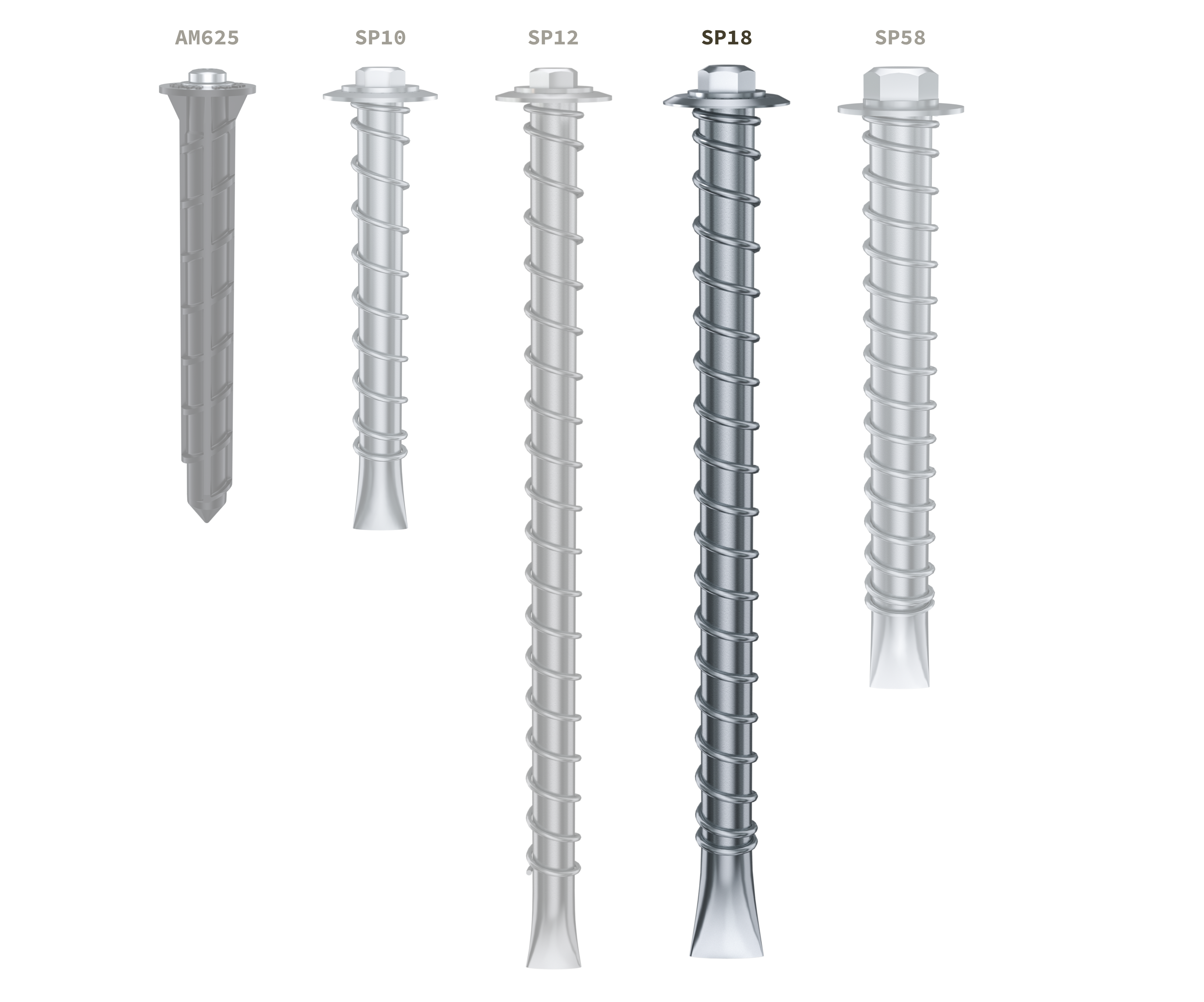 BoltHold SP18-716 Asphalt Anchor, 6-PACK