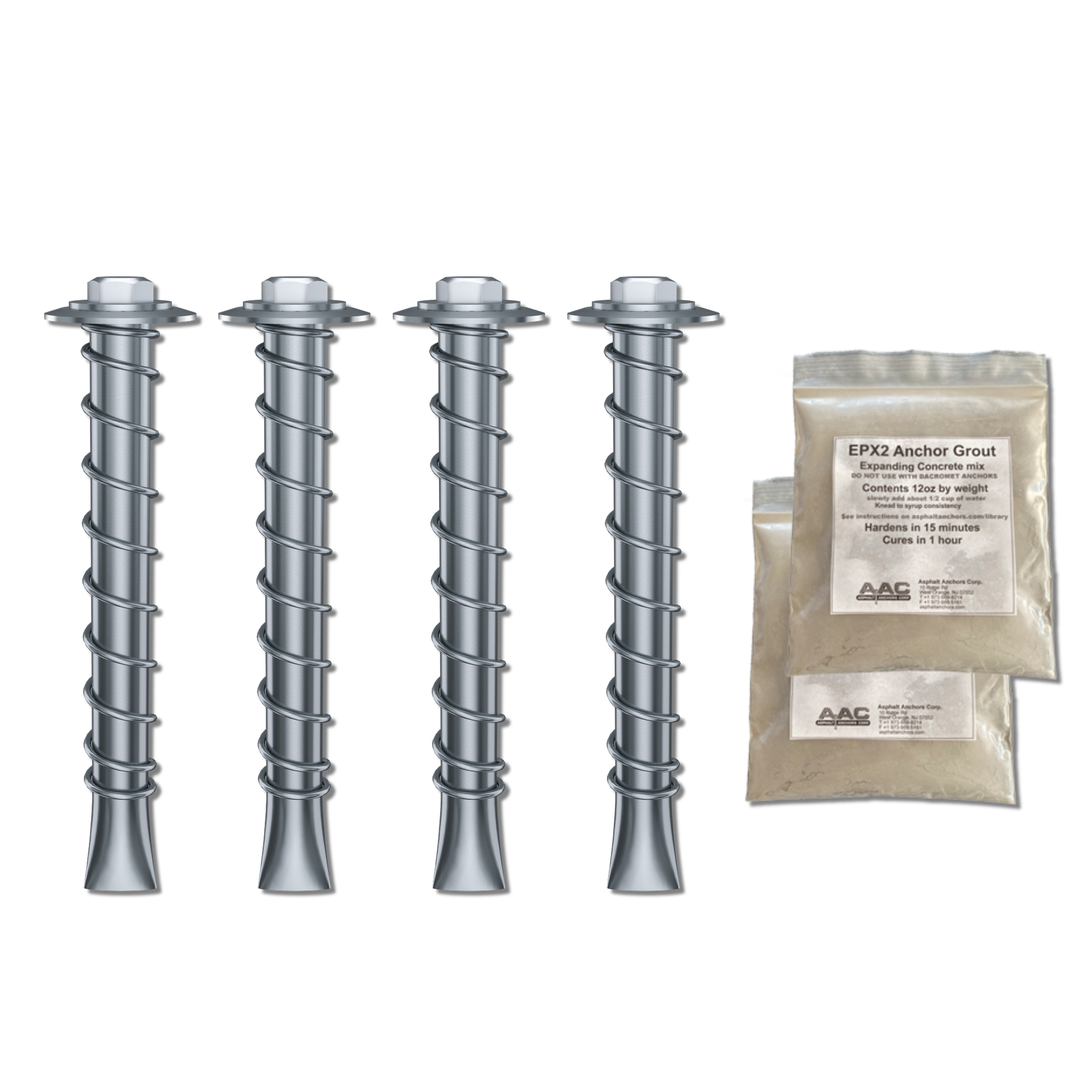 BoltHold AK-4 Asphalt Anchor Kit, 4 SP10 & EPX2 – Asphalt Anchors