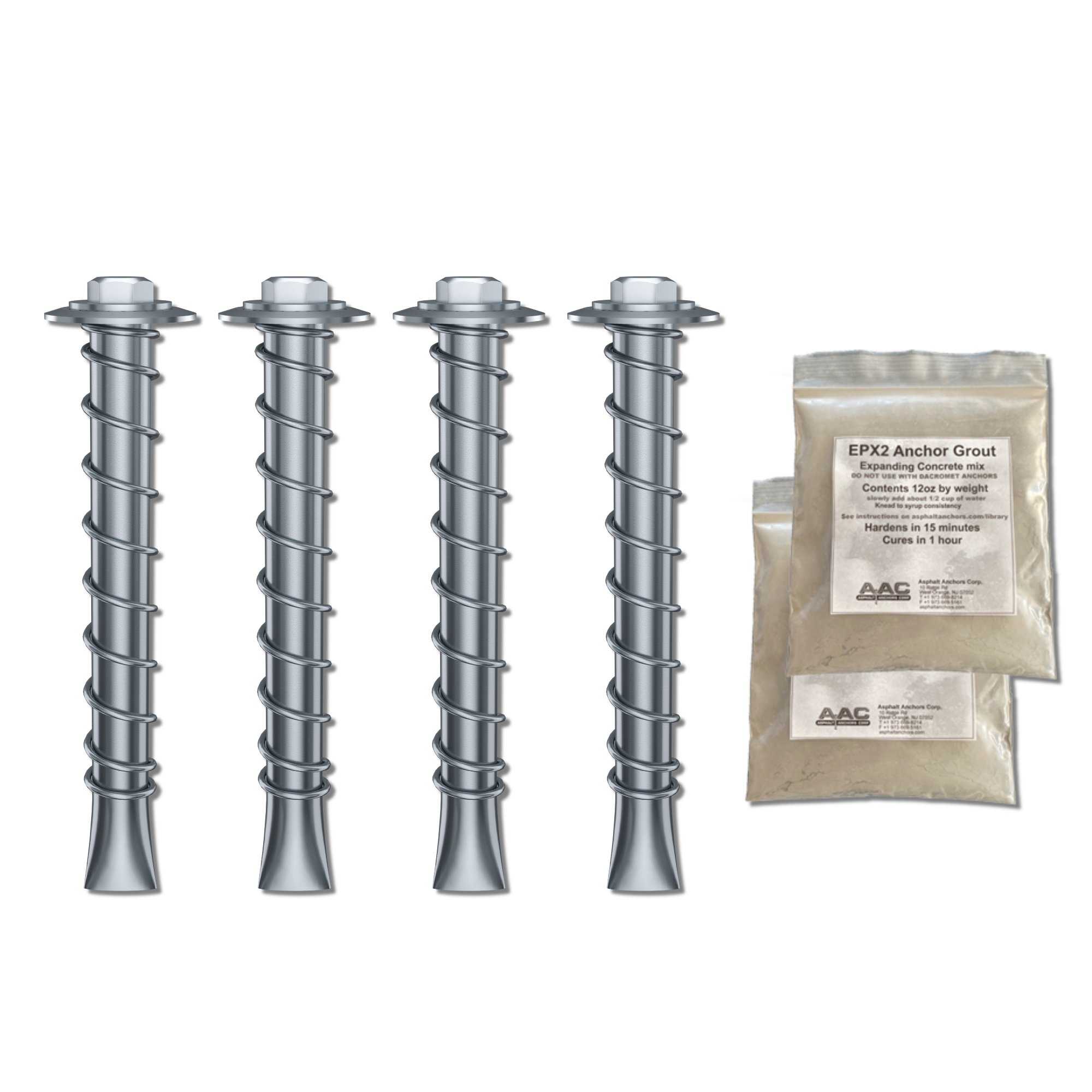 BoltHold AK-4 Asphalt Anchor Kit, 4 SP10 & EPX2