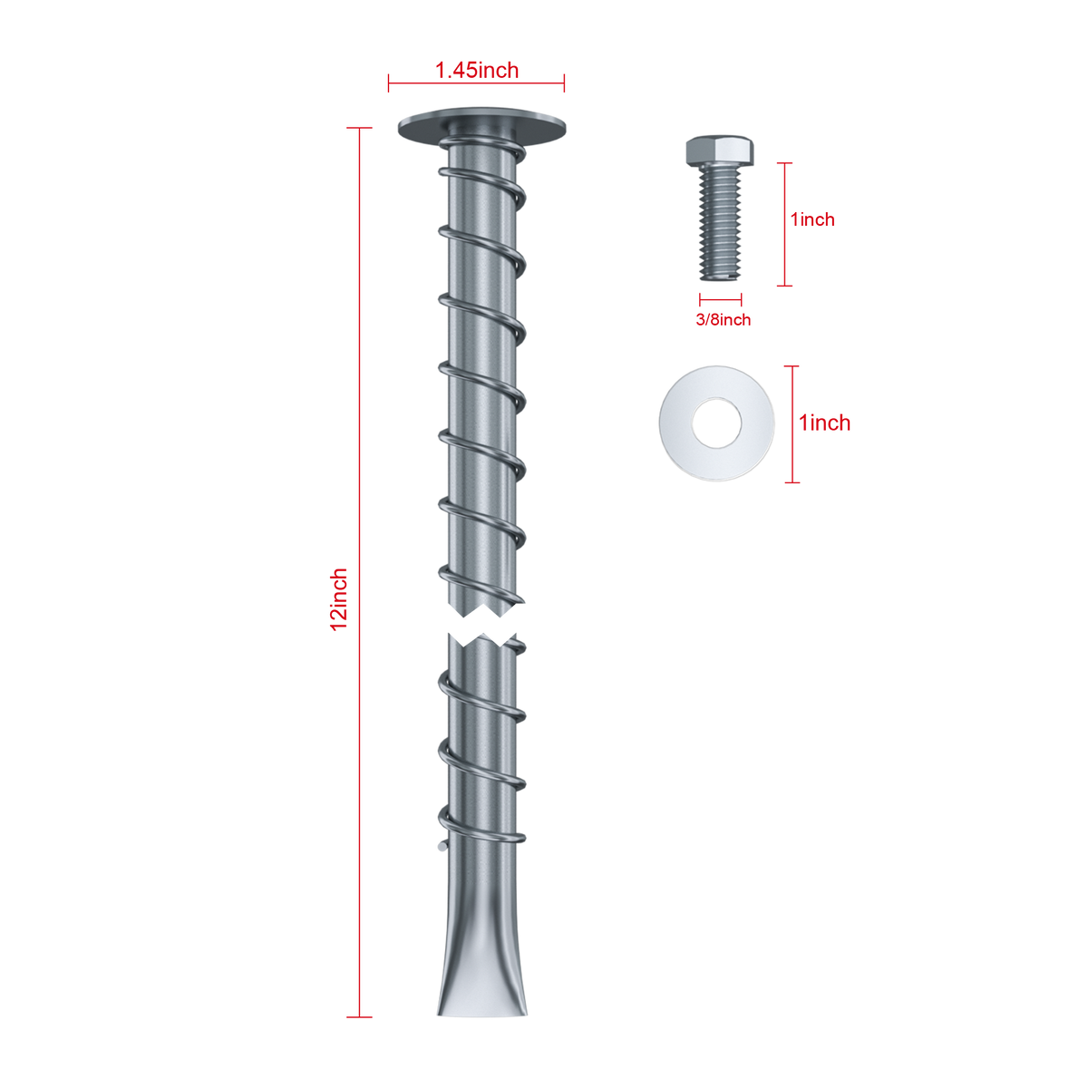 SP12 Asphalt Anchor, 6-PACK