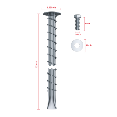 BoltHold SP12-38 Asphalt Anchor, 6-PACK