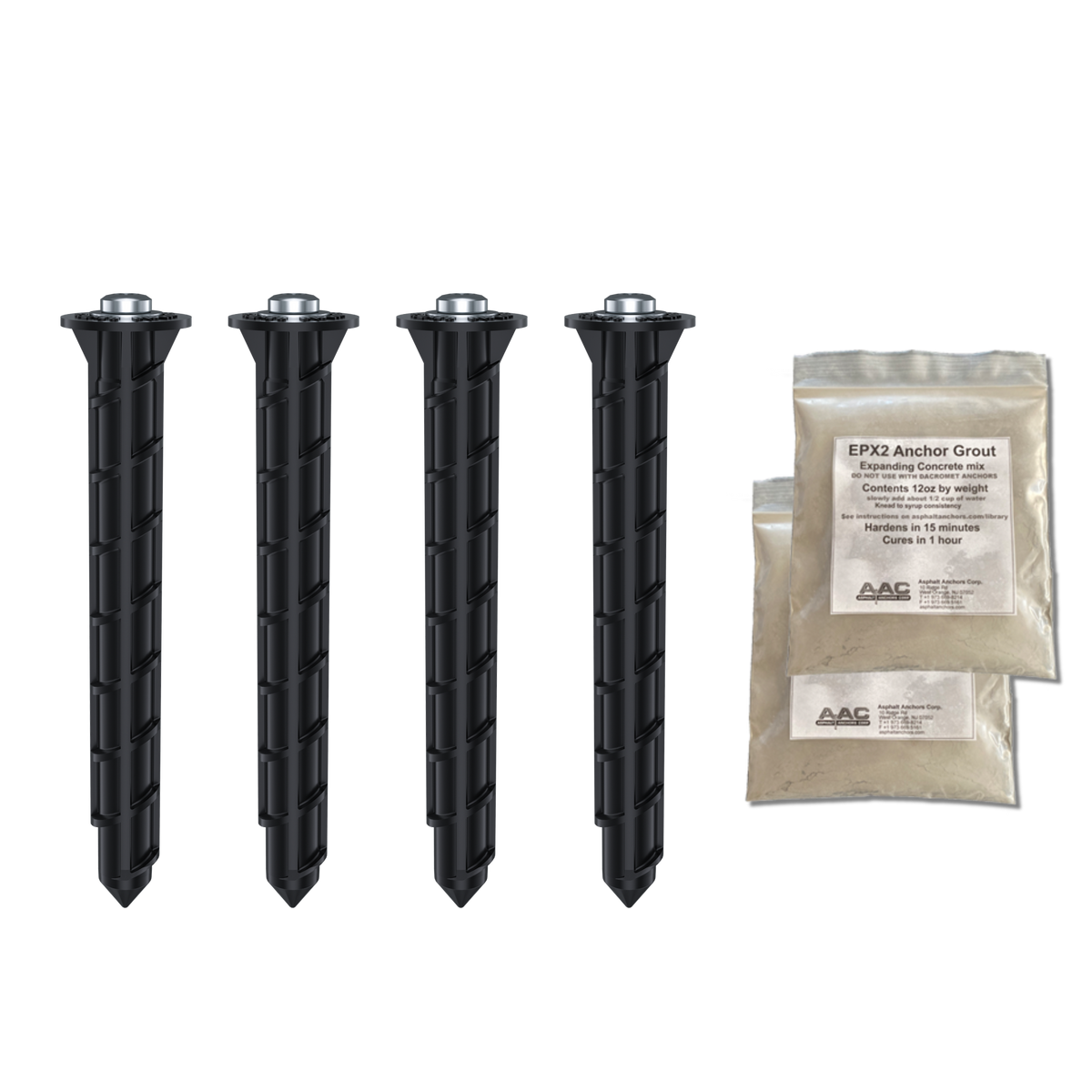 BoltHold amAK-4 Asphalt Anchor Kit, 4 am625 & EPX2