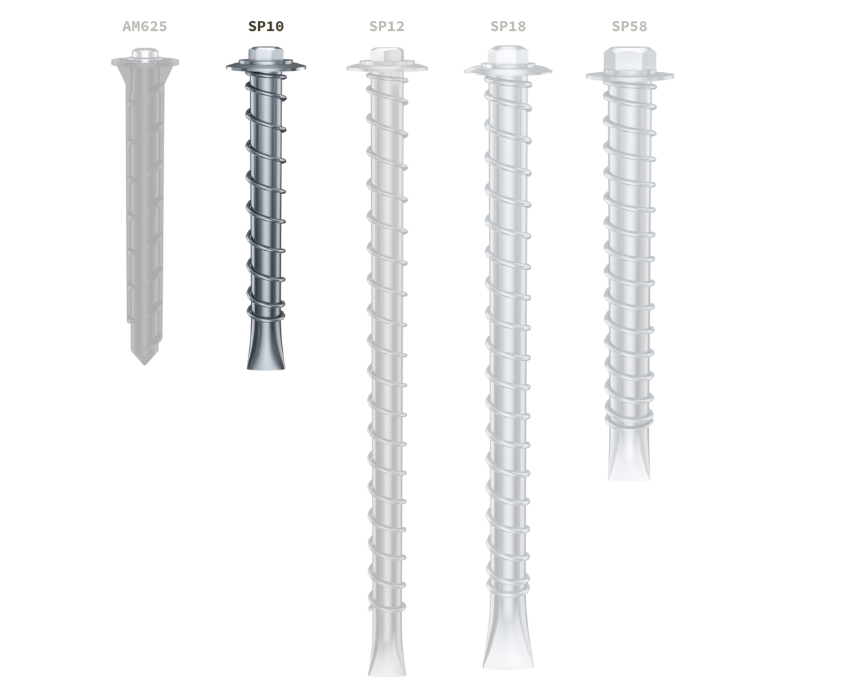 SP10 Asphalt Anchor, 6-PACK