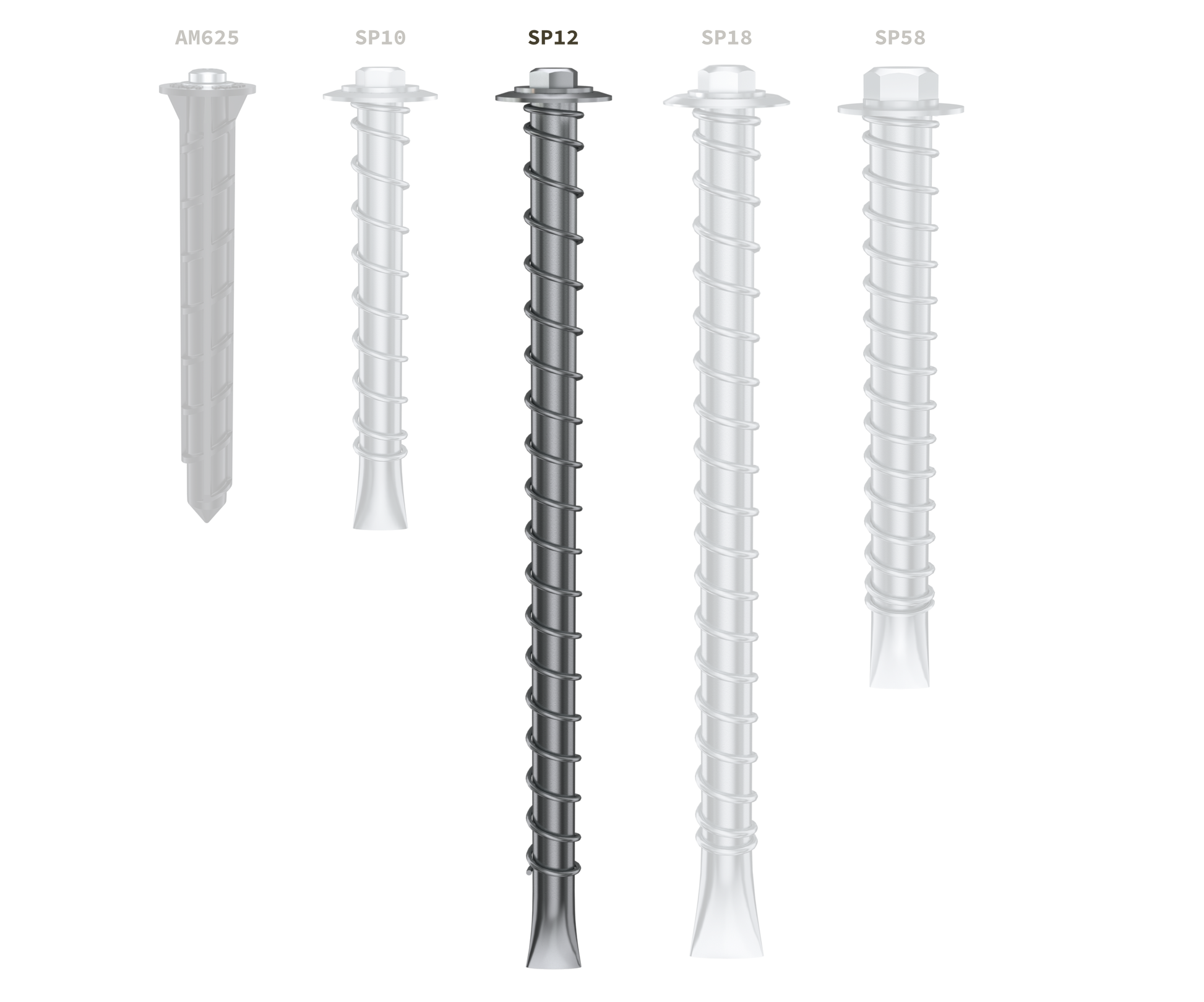BoltHold SP12-38 Asphalt Anchor, 6-PACK