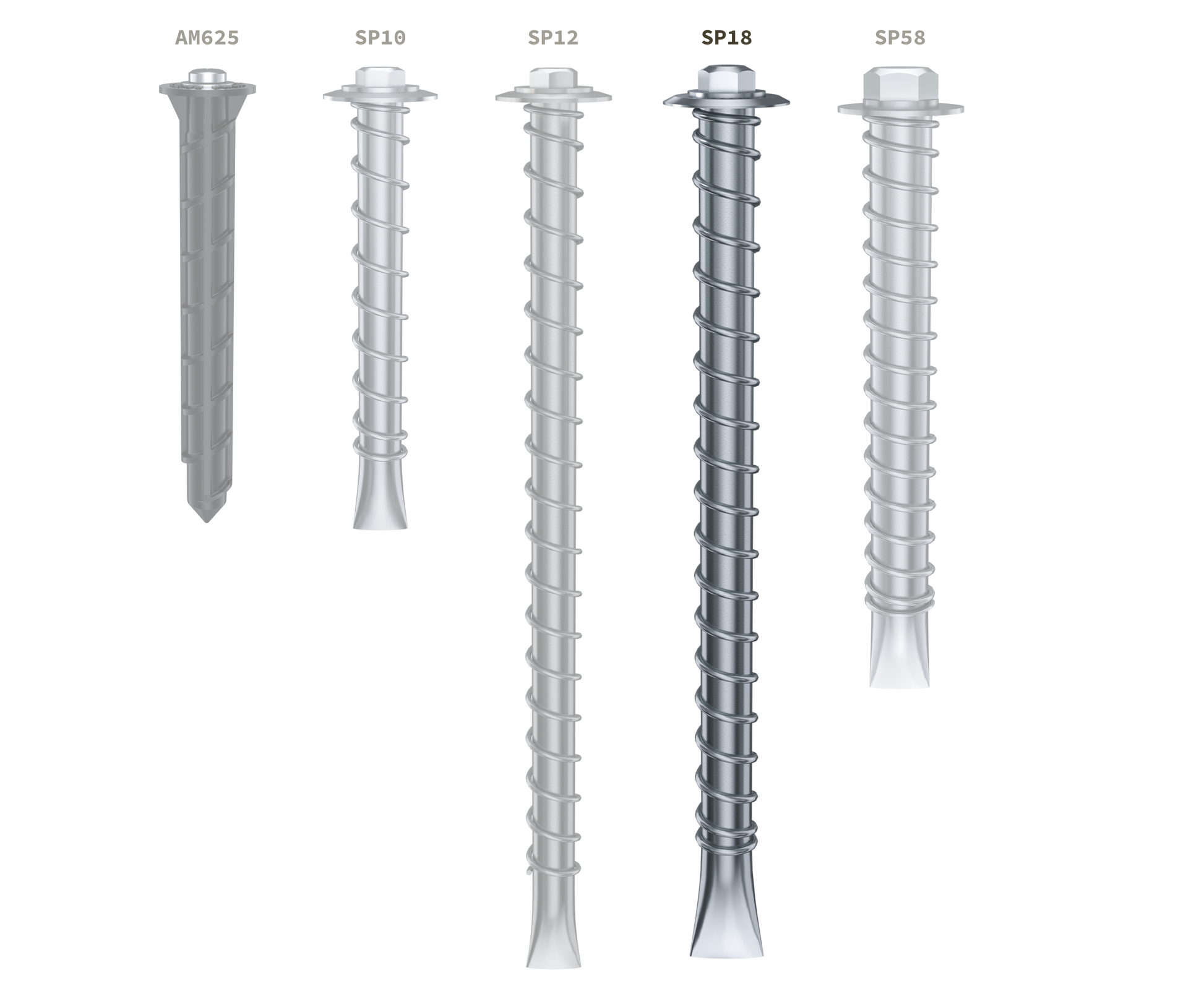 BoltHold SP18-716 Asphalt Anchor, 6-PACK