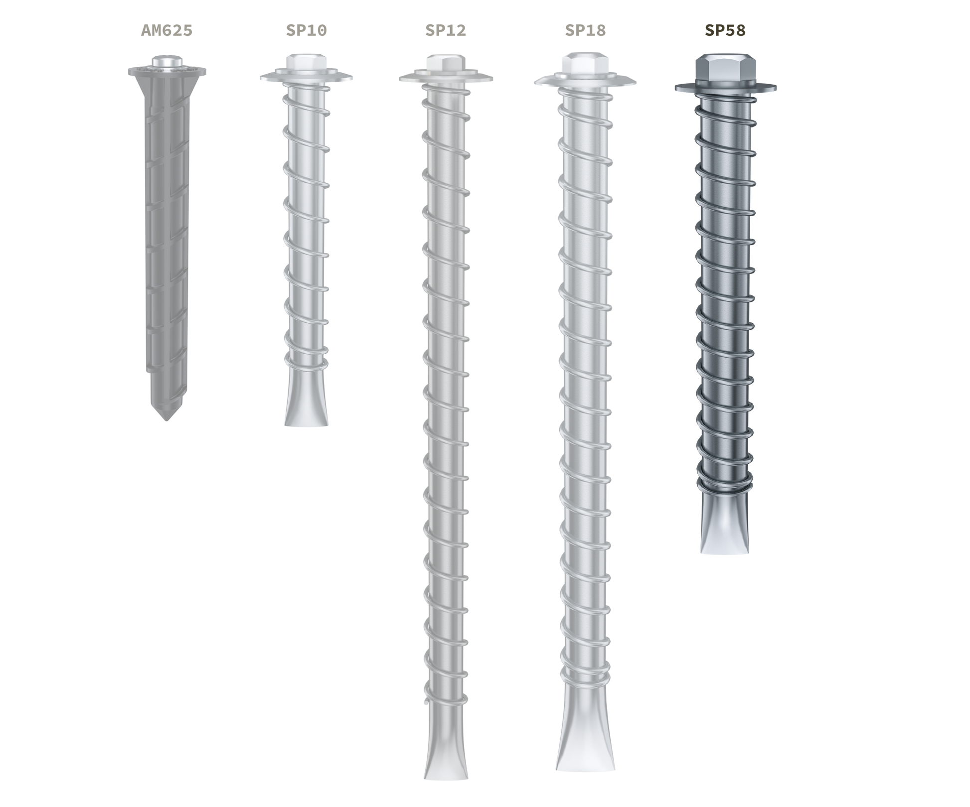 BoltHold SP58-58 Asphalt Anchor, 6-PACK