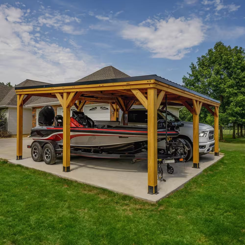 Heavy-Duty Asphalt Anchors for Large Carport Installation