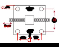 Carport base-plate hole spacing diagram